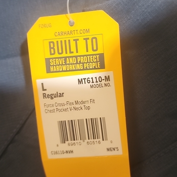 Carhartt Force v neck top NWT Large - Picture 2 of 6